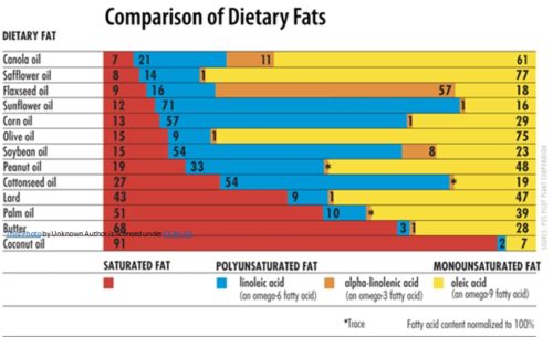 Comparison of dietary fats